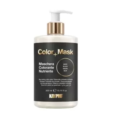 Frasco com doseador branco e dourado de máscara capilar Color_Mask Kaypro
