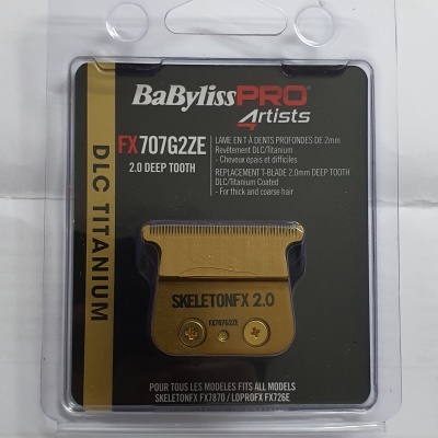 Refil de lâmina dourada BaByliss PRO Artists em embalagem plástica transparente