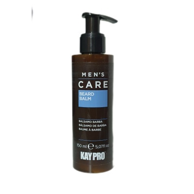 Bálsamo para barba KayPro MEN'S CARE BEARD BALM em frasco castanho com doseador preto