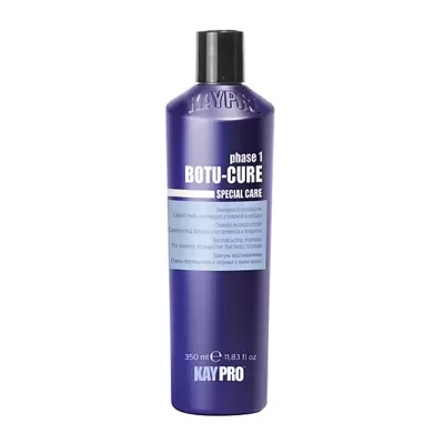 Frasco roxo de produto cosmético Kay Pro Botu-Cure com tampa preta