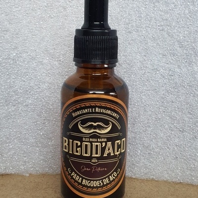 Frasco âmbar de óleo para barba com conta-gotas