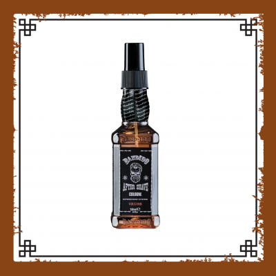 Frasco de água de colónia BARBERS ORIGINAL BARBER SHOP de vidro castanho com pulverizador