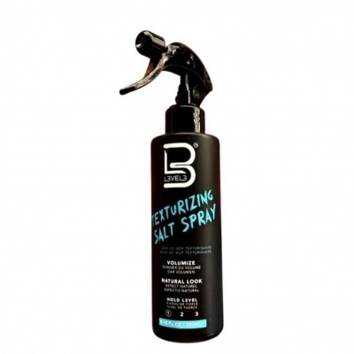Frasco preto de spray texturizador LEVEL3