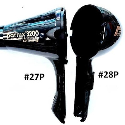 Secadores de cabelo Parlux 3200 preto com números #27P e #28P