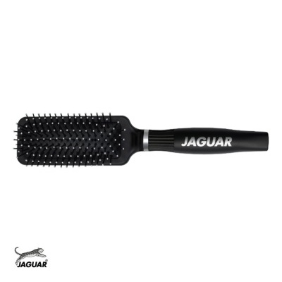 Escova de cabelo preta com cerdas e cabo com a marca JAGUAR