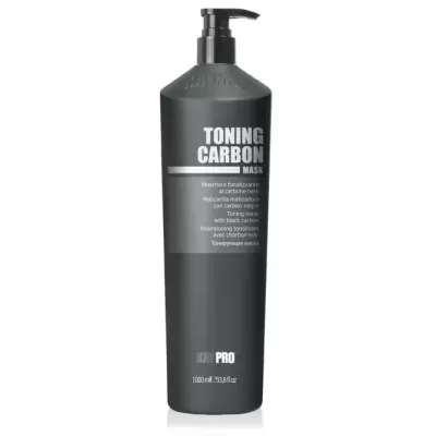 Frasco preto Toning Carbon Mask PRO 1000 ml com tampa de bomba