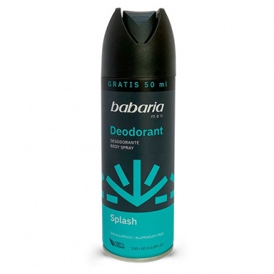Desodorizante em spray Babaria men Splash preto e azul