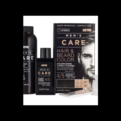 produto KAYPRO Men's Care Hair & Beard Color em embalagem preta e dourada