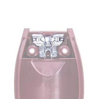 Aparelho cortador cabelo plástico rosa lâmina metálica