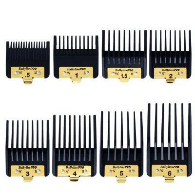 pentes para máquina de cortar cabelo BaBylissPRO pretos com etiquetas douradas