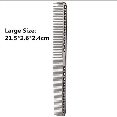 Pente cinzento com texto indicando tamanho