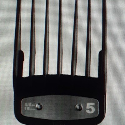 Pente de corte preto para máquina de cortar cabelo com marcador 5 e 3/4 in 19 mm