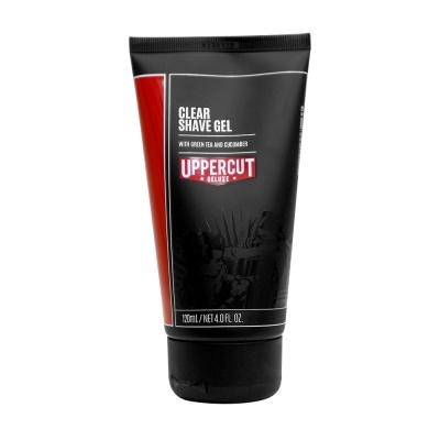 Tubo preto de gel de barbear transparente UPPERCUT DELUXE
