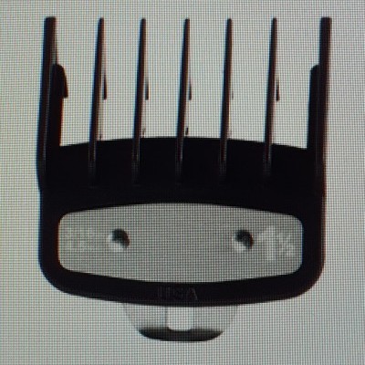 Pente de máquina de cortar cabelo preto com lâmina metálica