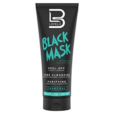 Tubo preto de máscara facial Black Mask com texto verde e branco