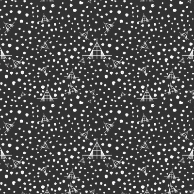 Padrão geométrico branco em fundo cinzento escuro