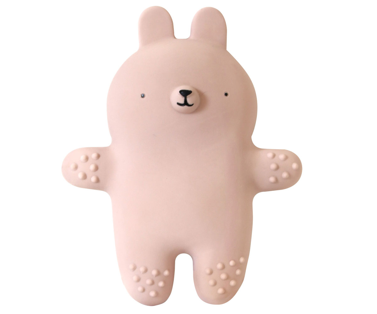 Boneco urso cor-de-rosa com textura suave