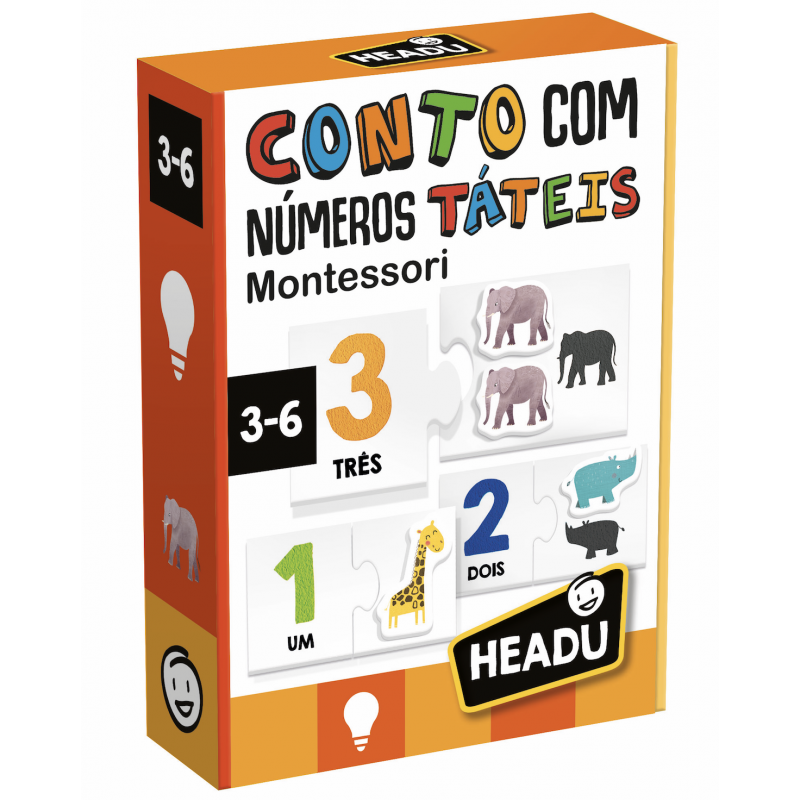 Caixa de jogo educativo com números táteis Montessori para crianças de 3 a 6 anos