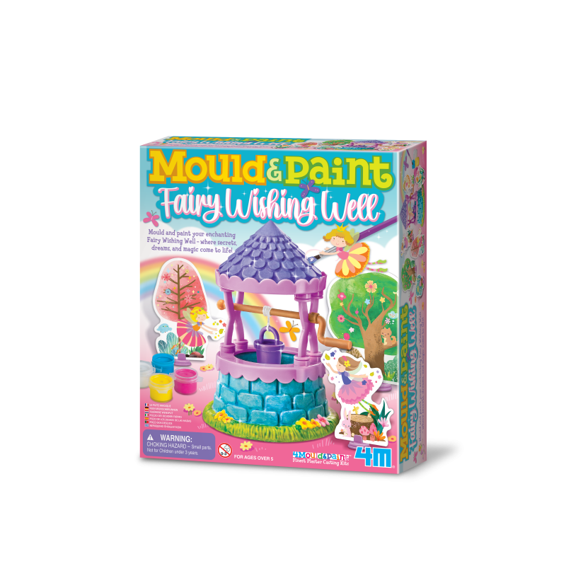 Caixa de brinquedo para moldar e pintar poço dos desejos de fada