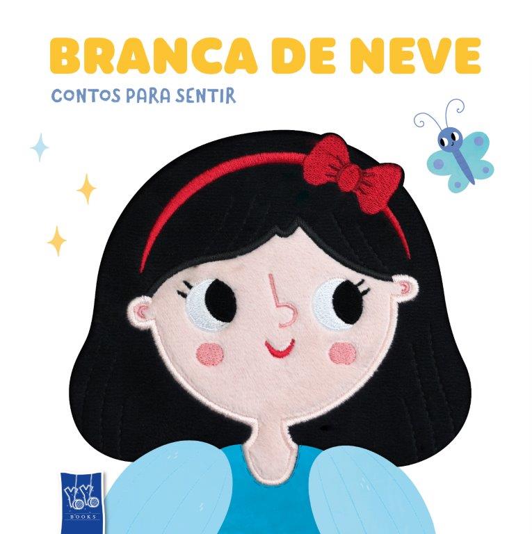 Livro infantil Branca de Neve com ilustração em feltro colorida