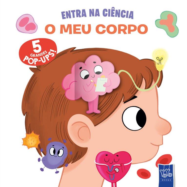 Capa do livro infantil 'O MEU CORPO' com ilustrações coloridas e texto
