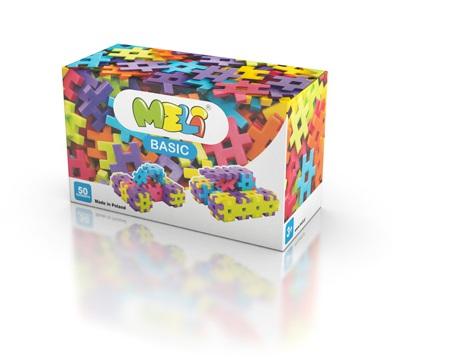 Caixa do conjunto de peças MELI BASIC coloridas