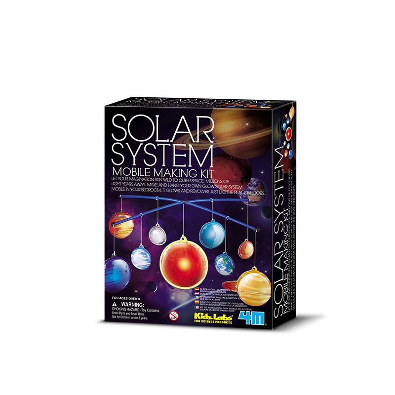 Kit de construção móbil do sistema solar com planetas coloridos