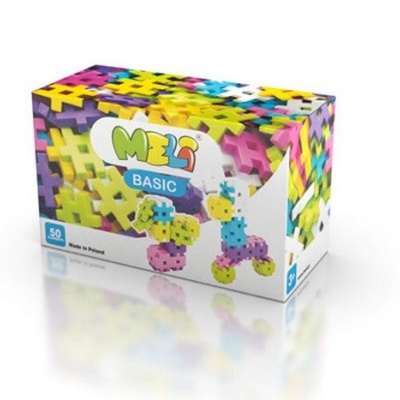 Caixa de brinquedo de encaixe ME3 BASIC colorido com 50 peças