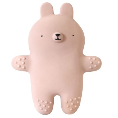 Boneco urso cor-de-rosa com textura suave