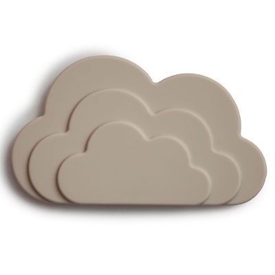 Suportes de silicone bege em forma de nuvem