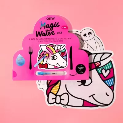 Pack para colorir à água com desenho de unicórnio e caneta incluída