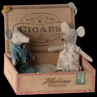 Mum&#x20;&amp;&#x20;Dad&#x20;Mice&#x20;in&#x20;CigarBox