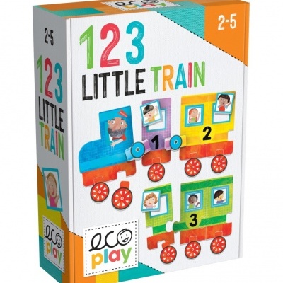 Caixa de brinquedo 123 Little Train colorido para crianças 2-5 anos.