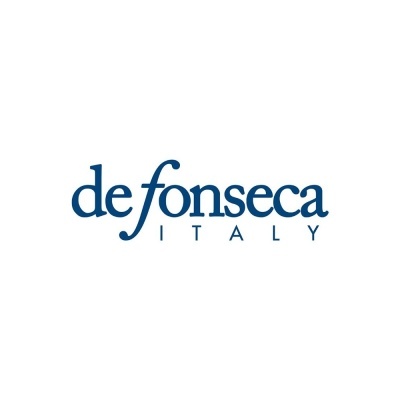Logótipo da marca defonseca ITALY em letras azuis