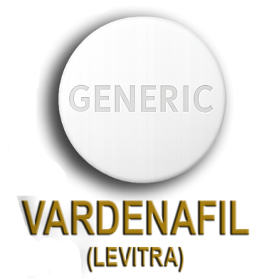 Comprimido branco GENERIC com texto VARDENAFIL (LEVITRA)
