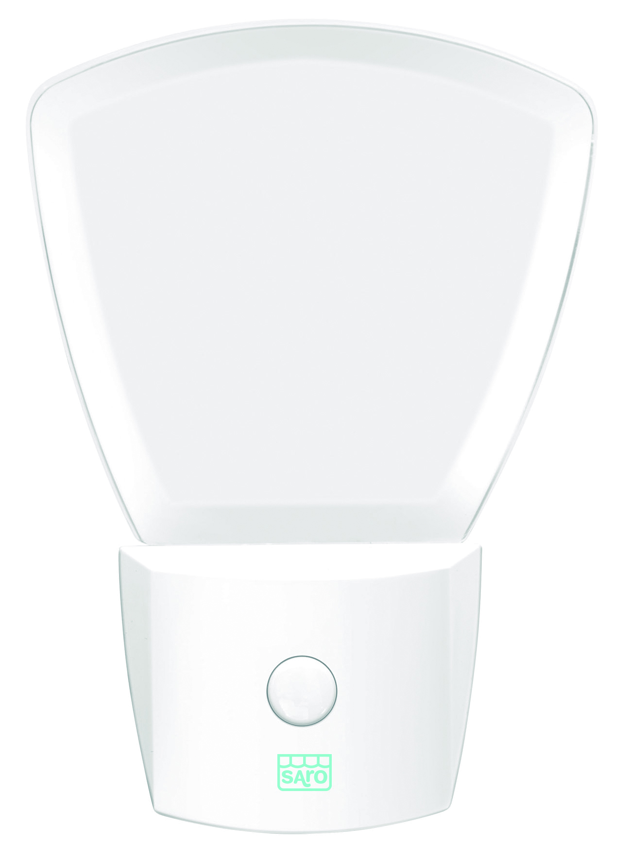 Luz de presença branca com botão e logótipo Saro