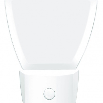 Luz de presença branca com botão e logótipo Saro