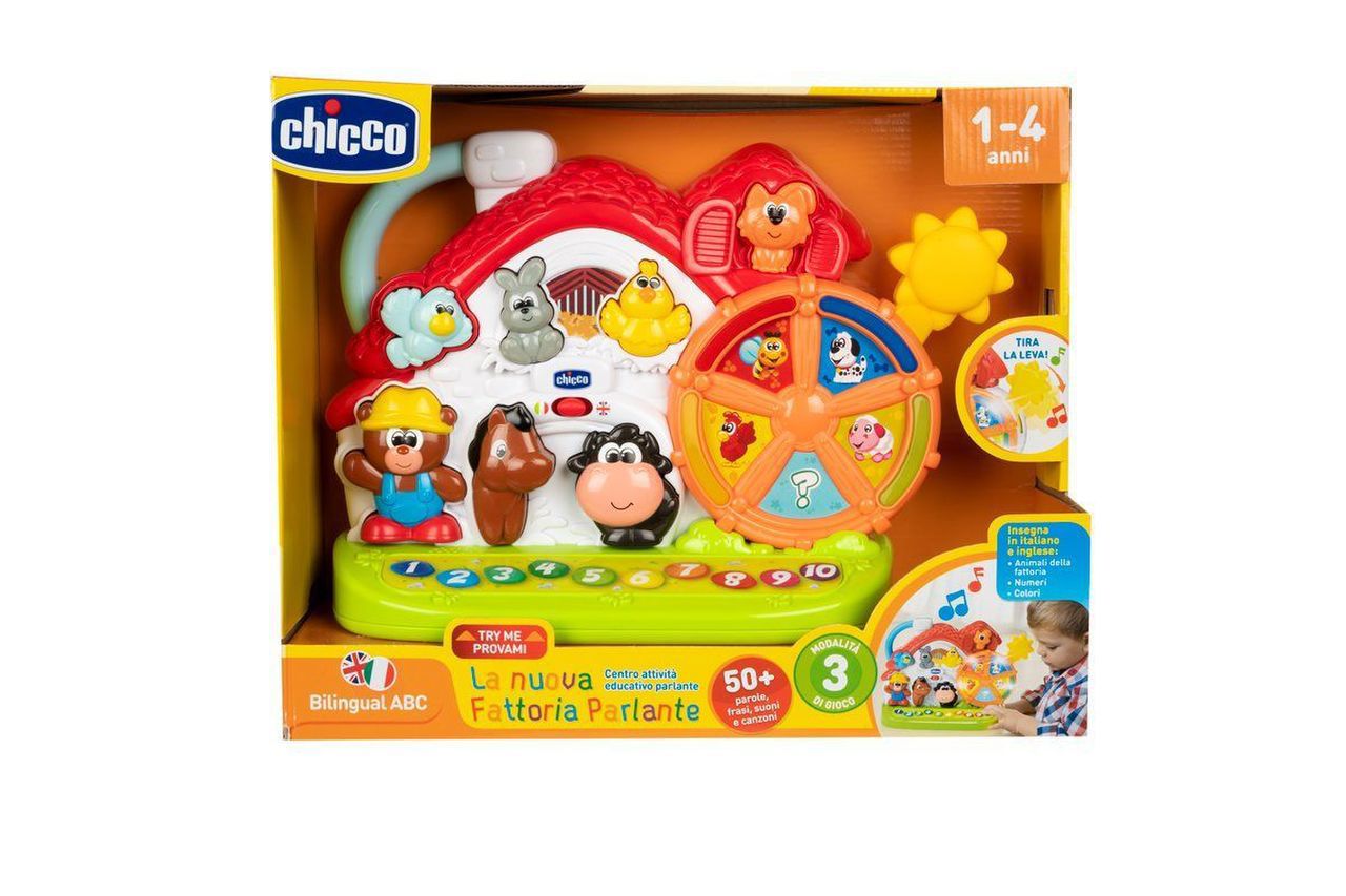 Brinquedo fazenda colorido da Chicco para crianças de 1 a 4 anos