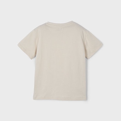 Camisola de manga curta bege claro vista de trás