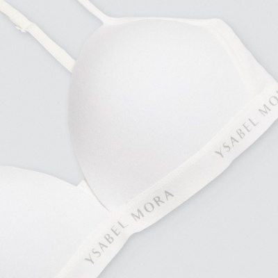 Soutien branco com faixa elástica estampada YSABEL MORA