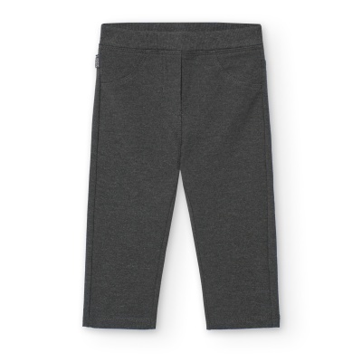Calças de criança cinzentas escuras com cintura elástica