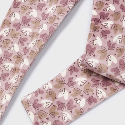 Leggings com estampa colorida de corações em tons suaves
