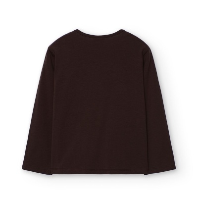 Camisola manga comprida castanha vista de costas