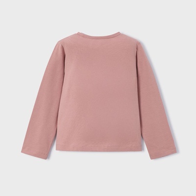 Camisola rosa manga comprida vista de costas