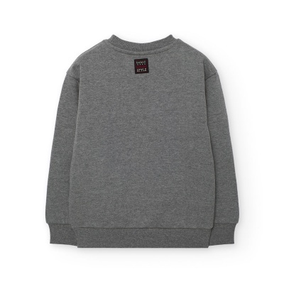 Camisola cinzenta de manga comprida para criança com etiqueta 'GUCCI STYLE'