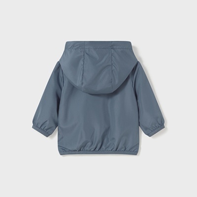 Casaco impermeável azul com capuz para criança
