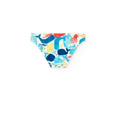 Cuecas infantis com padrão colorido de animais marinhos