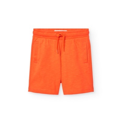 Calções laranja com cordão e bolsos