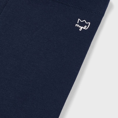 Manga comprida azul escuro com logotipo branco myne