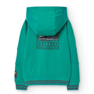 Casaco de capuz verde com estampado Arizona Grand Canyon